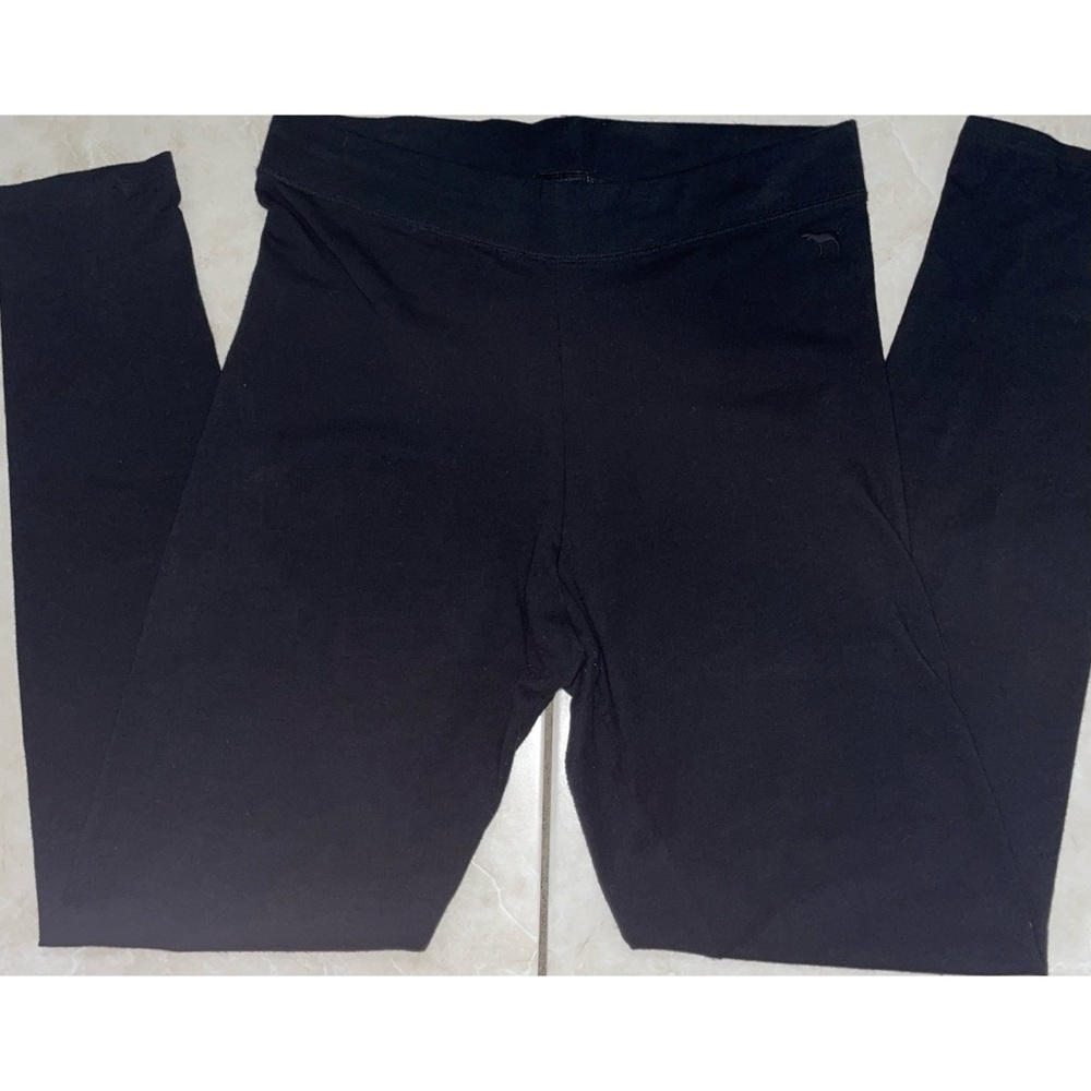 Black Stretchy PINK Leggings
